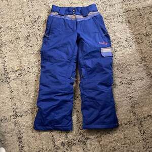 Firefly Blue Insulated Snow Pants, Youth Ski & Snowboard Trousers, Size S